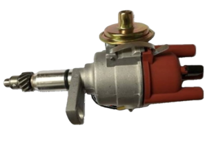 red and silver racha Distributor auto part